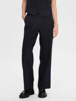 Rita Wide Bukser, Dark Sapphire, 34/L32