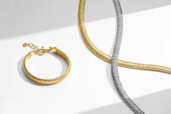 Riva Halskæde, Gold Plated, 45 cm