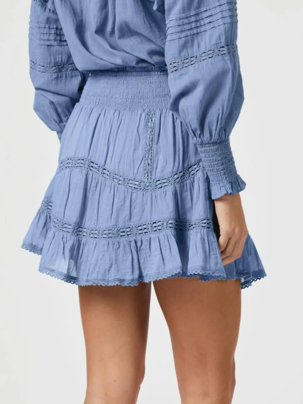 Robby S Voile Nederdel, Smoke Blue, 40