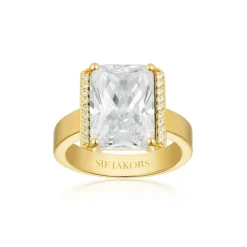 Roccanova Ring, Guld/Hvid, 54