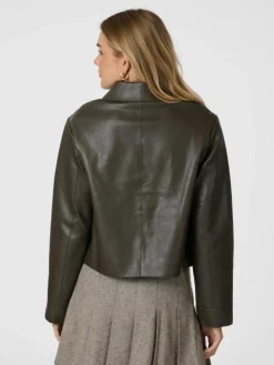 Romana Faux PU Jakke, Brown, 38