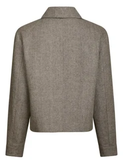 Romana Herringbone Jakke, Dusty Brown, 36