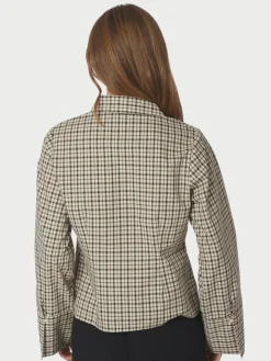 Rosa Checked Skjorte, Beige, 38