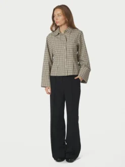 Rosa Checked Skjorte, Beige, 38