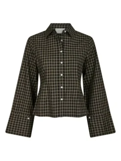 Rosa Mini Check Skjorte, Black, 38
