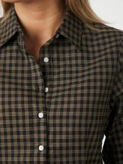 Rosa Mini Check Skjorte, Black, 38