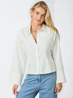 Rosa Solid Skjorte, White, 38