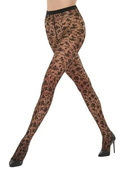 Rose Tights, Umber/Black, L