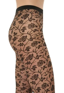 Rose Tights, Umber/Black, L