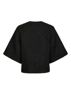 Rosella Boucle Mini Jakke, Black, 36