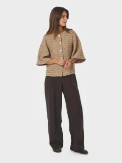 Rosella Boucle Mini Jakke, Taupe, 38