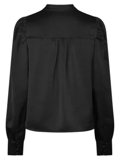 Rosslyn Heavy Sateen Bluse, Black, 40