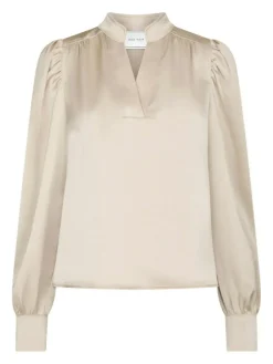 Rosslyn Heavy Sateen Bluse, Champagne, 40