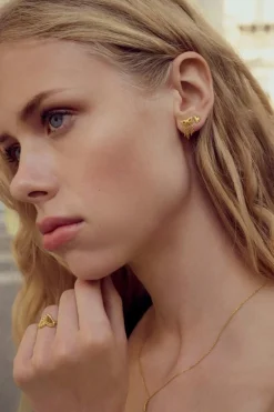 Rouge Øreringe, Gold Plated