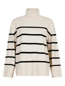 Ruby Stripe Striktrøje, Sand, 34