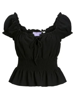 Rue Bustier Bluse, Black, S