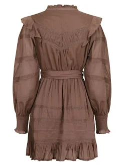 Salli S Voile Kjole, Light Brown, 38