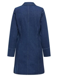 Sally Zip Denimkjole, Dark Blue Denim, L