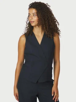 Samara Melange Vest, Navy, 40