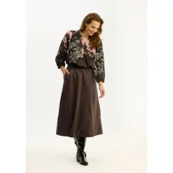 Sandra Nederdel, Brown, XL