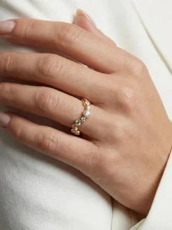 Sardinien Wave Ring, Gold Plated, 60