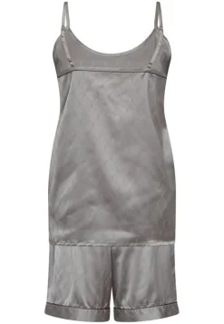 Satin Short Natsæt, Grey, M
