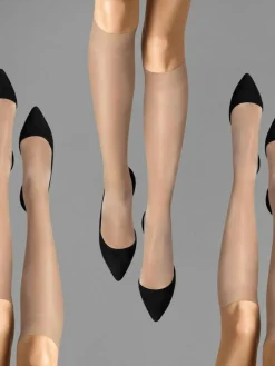 Satin Touch 20 3-pak Knæhøje Strømper, Sort, S