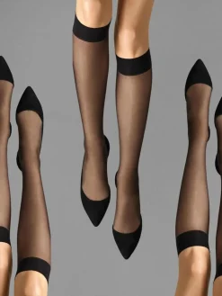 Satin Touch 20 3-pak Knæhøje Strømper, Sort, S