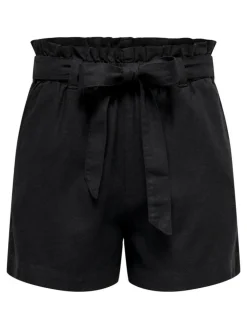 Say Linen Shorts, Black, 34