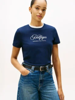 Script Reg T-shirt, Dark Night Navy, L