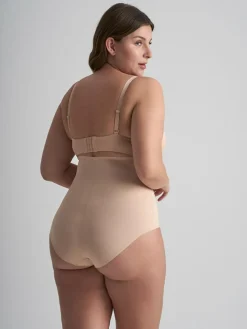Sculpting High Waist Brief, Beige, XL