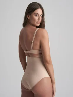 Sculpting High Waist Brief, Beige, XL