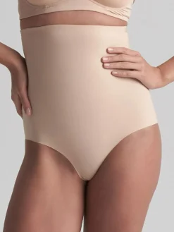 Sculpting High Waist Brief, Beige, XL