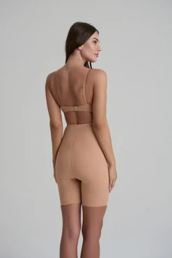 Sculpting High Waist Shorts, Honey, M