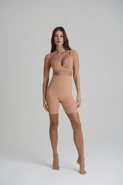 Sculpting High Waist Shorts, Honey, M