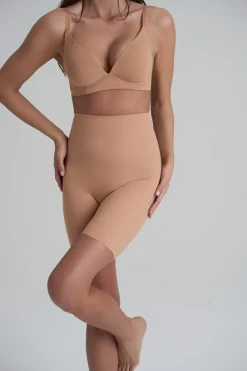 Sculpting High Waist Shorts, Honey, M