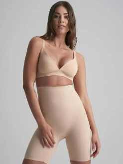 Sculpting High Waist Shorts, Beige, XXL