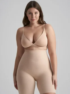 Sculpting High Waist Shorts, Beige, XXL