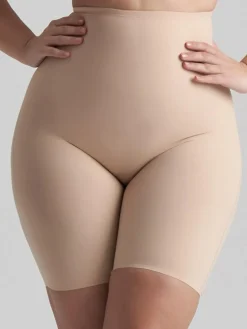 Sculpting High Waist Shorts, Beige, XXL