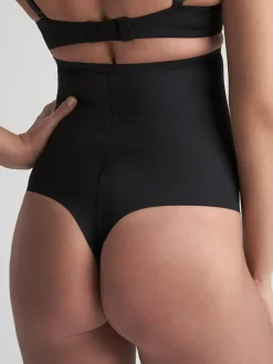 Sculpting High Waist Thong, Black, XL