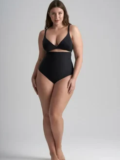 Sculpting High Waist Thong, Black, XL