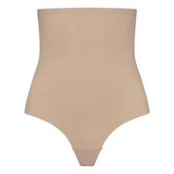 Sculpting High Waist Thong, Beige, XL