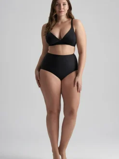 Sculpting Mid Waist Brief, Black, XXL