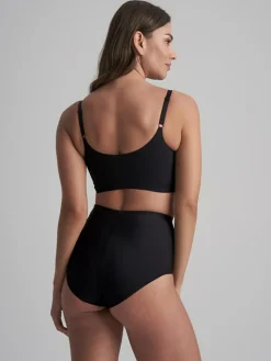 Sculpting Mid Waist Brief, Black, XXL