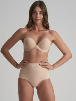 Sculpting Mid Waist Brief, Beige, XL