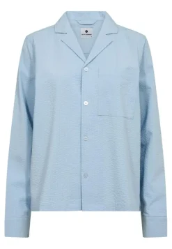 Seersucker Natskjorte, Blue, XS