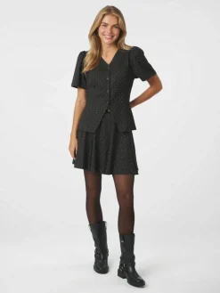 Selah B Pinstripe Nederdel, Antracit, 38