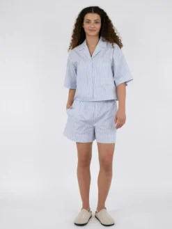 Shady Stripe Shorts, Light Blue, 34