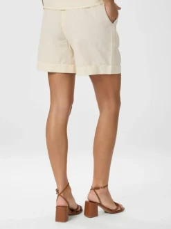 Shala Linen Shorts, Light Yellow, 38