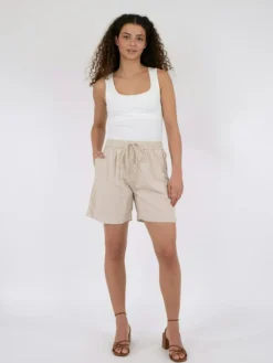 Shea Linen Shorts, Sand, 34